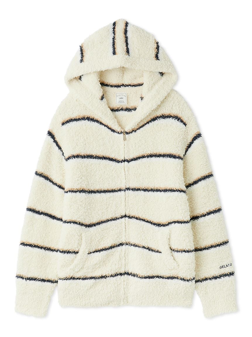 ジェラートボーダーパーカ(パーカ)｜ルームウェア・パジャマ通販