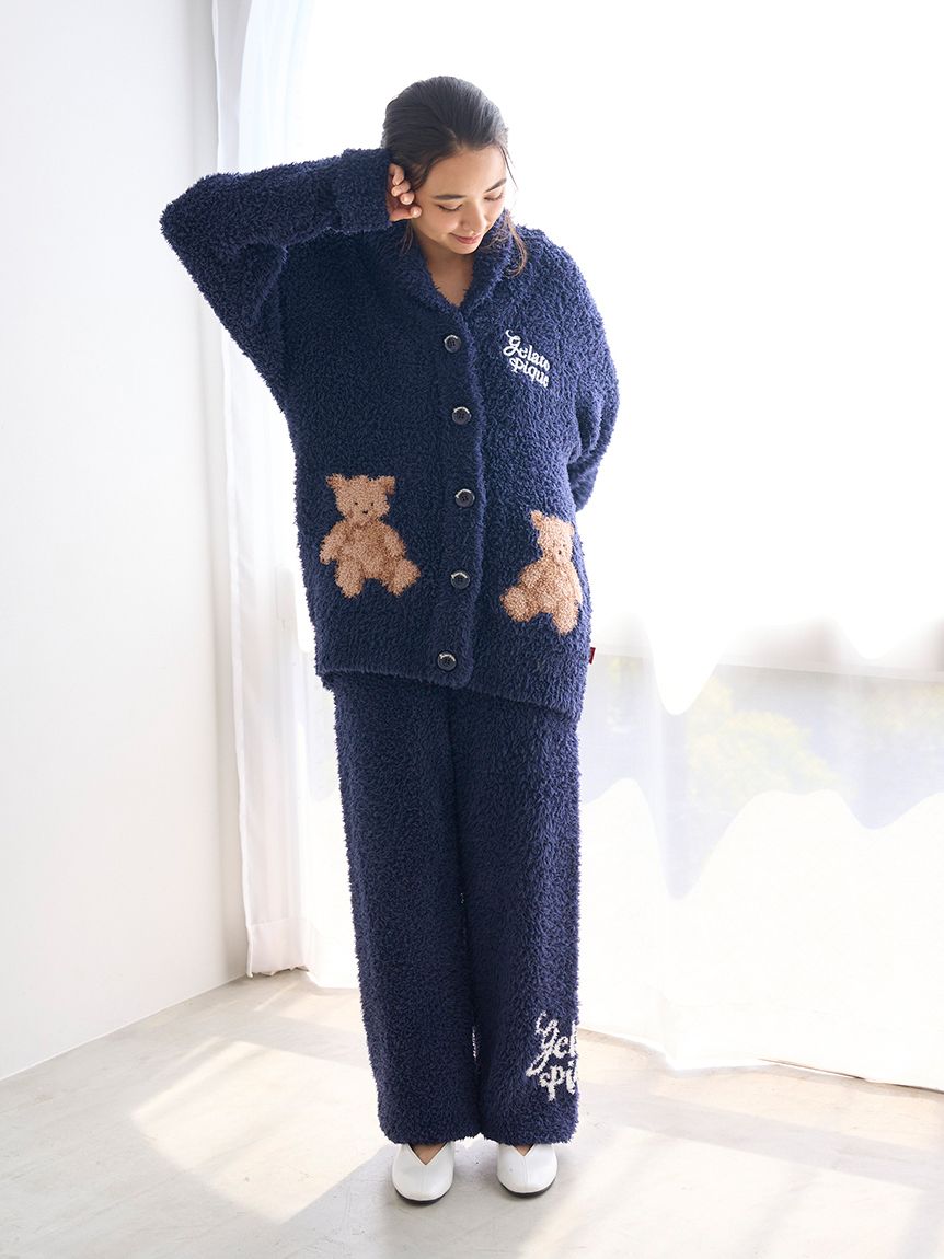 HOLIDAY】ジェラートスノーベアジャガードショールカーディガン