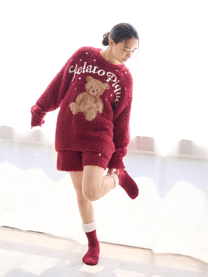 ジェラートピケ　ジェラートスノージャガードプルオーバー HOLIDAY】ジェラートスノーベアジャガードプルオーバー(ニットプル