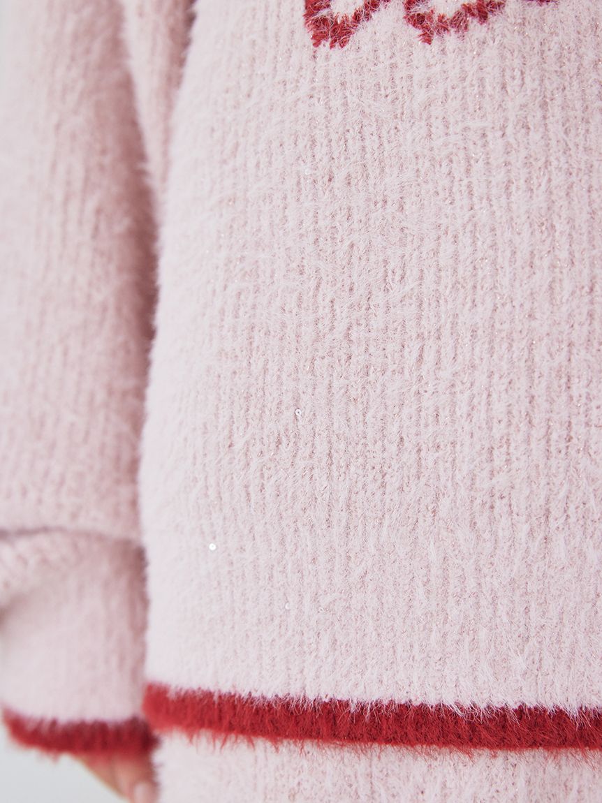 ラメフェザープルオーバー(ニットプルオーバー)｜ルームウェア