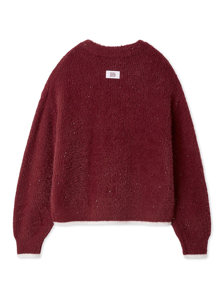 ラメフェザープルオーバー(ニットプルオーバー)｜ルームウェア