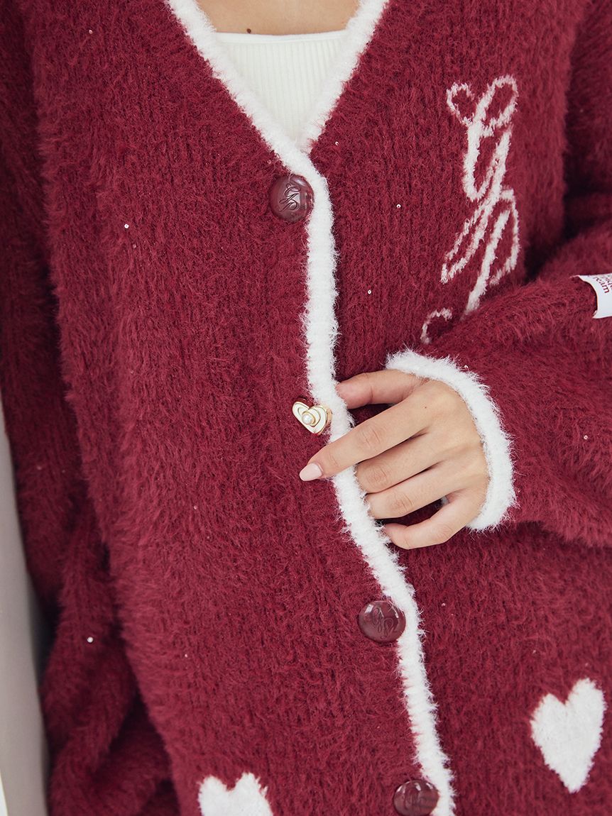 ラメフェザーカーディガン(カーディガン・ガウン)｜ルームウェア