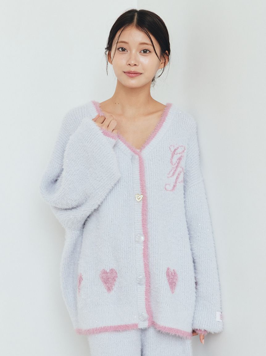 ラメフェザーカーディガン(カーディガン・ガウン)｜ルームウェア