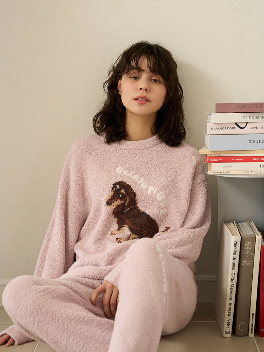 ジェラートピケSLEEPING DOGジャガードプルオーバー＆ロングパンツセット 2025年最新】Sleeping dog ジャガードプルオーバー&ロングパンツ