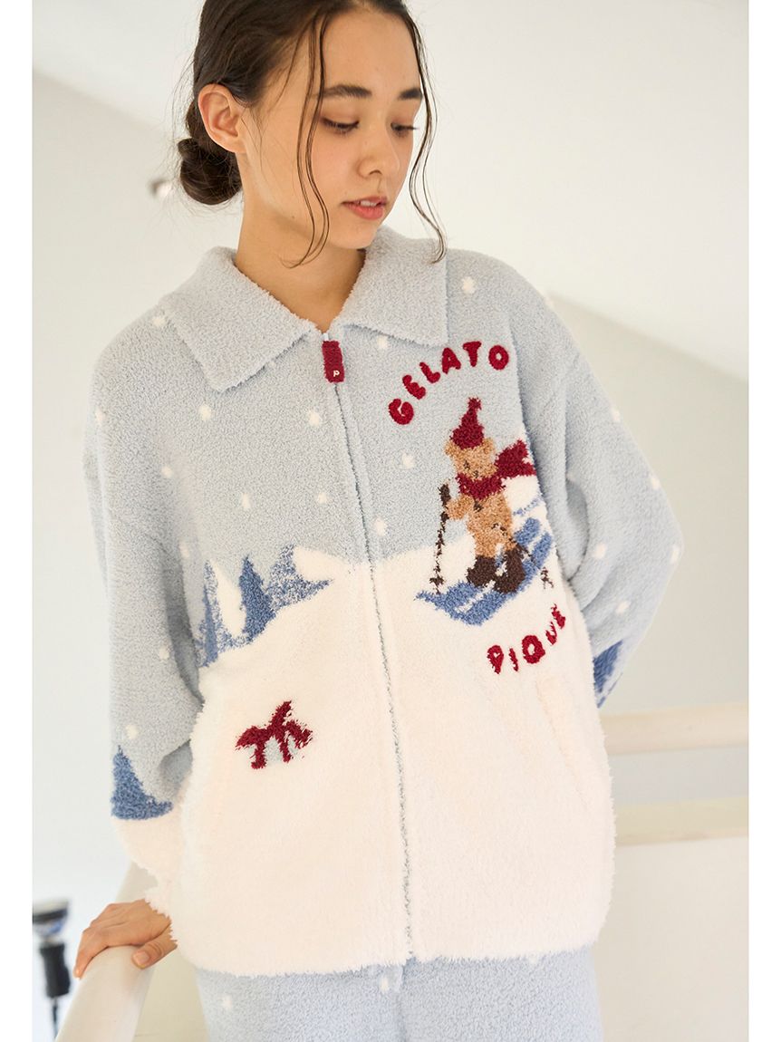 HOLIDAY】スキーベアジャガードカーディガン(カーディガン・ガウン