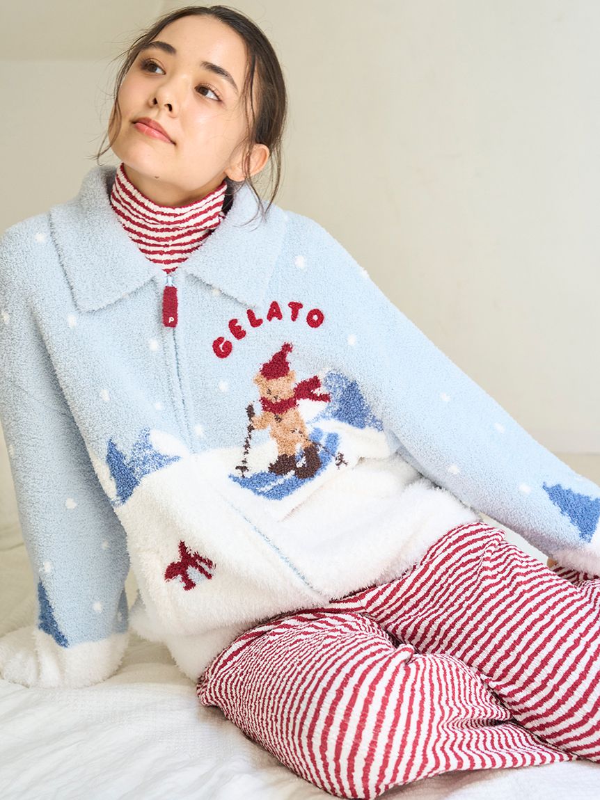 HOLIDAY】スキーベアジャガードカーディガン(カーディガン・ガウン