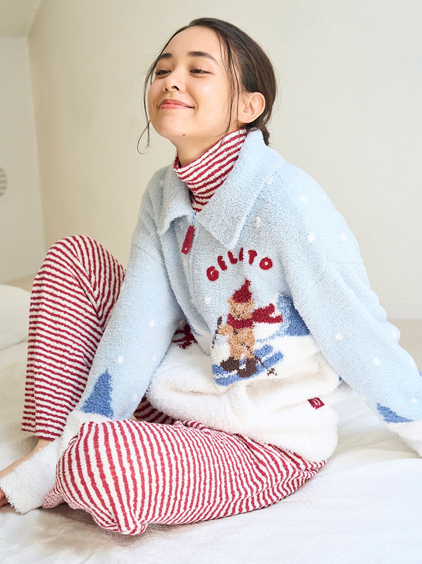 HOLIDAY】スキーベアジャガードカーディガン(カーディガン・ガウン