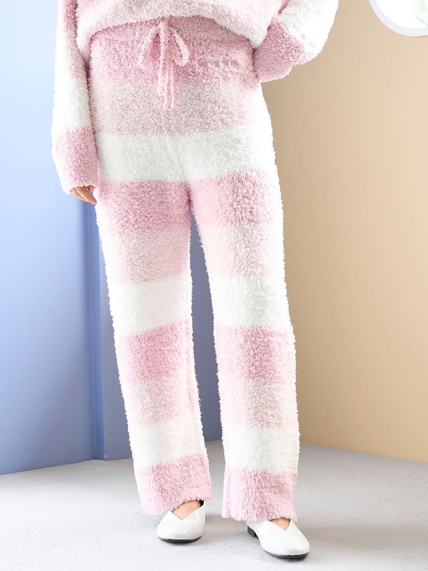 【美品】ジェラートピケ　2ボーダー　プルオーバー＆ロングパンツ·靴下set ジェラートピケ gelato pique ジェラート2ボーダーロングパンツ