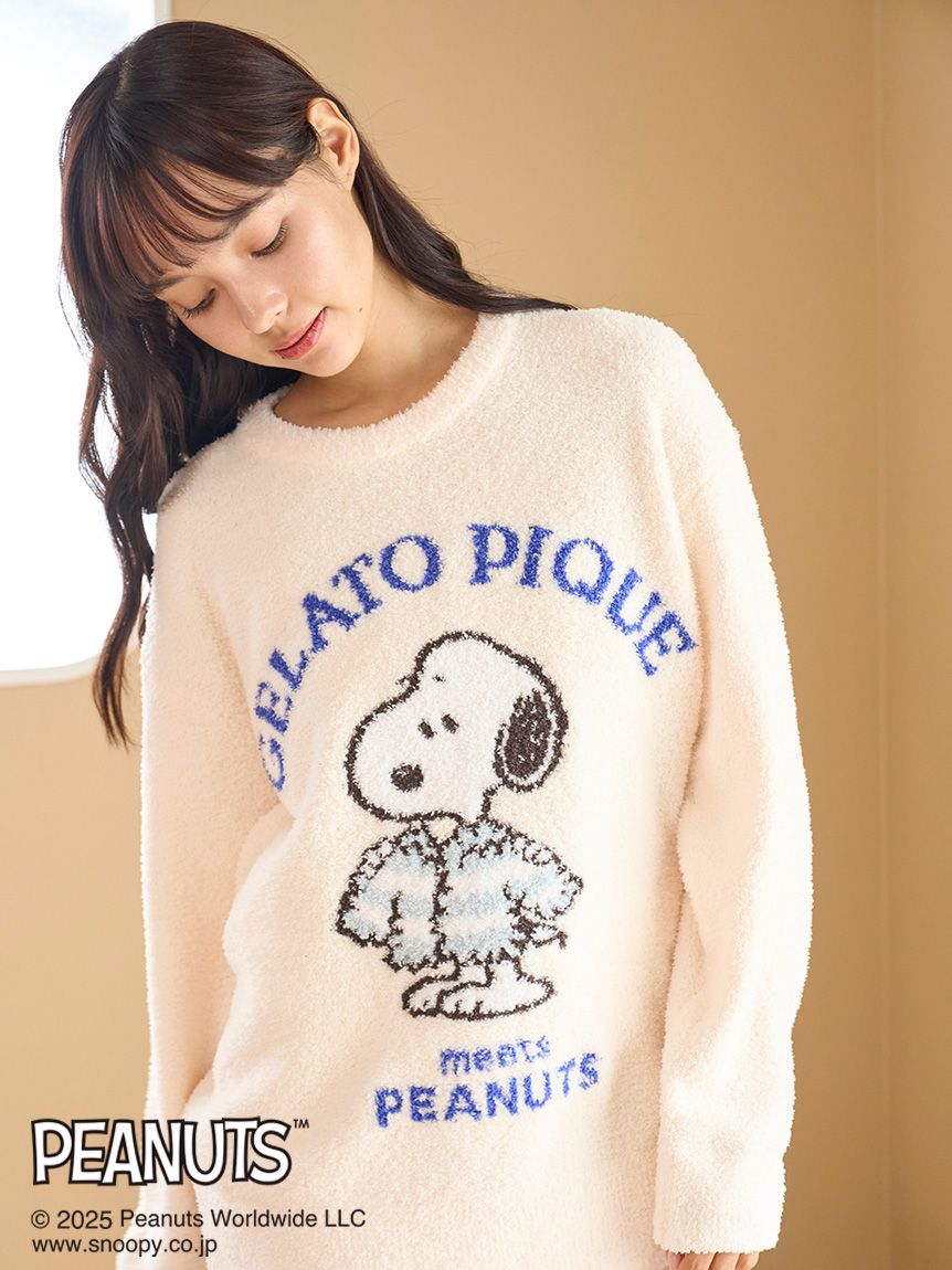 ジェラートピケ❤︎ ONLINE限定❤︎スヌーピー総柄プルオーバー&ショートパンツ PEANUTS】【ONLINE限定】オリジナルアート ジャガードプル