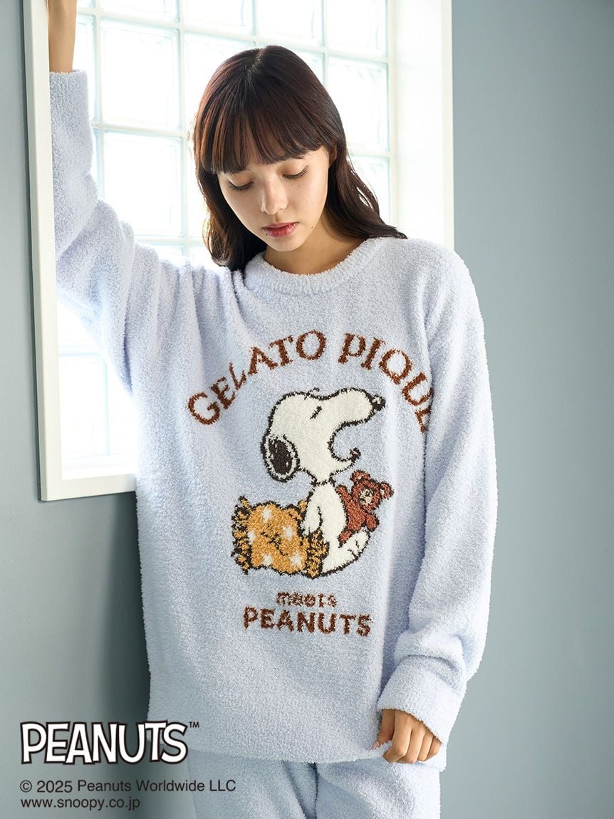 新品☆gelato pique【PEANUTS】Tシャツ＆ロングパンツ セット PEANUTS】オリジナルアート ワンポイントロンT(カットソー・Tシャツ