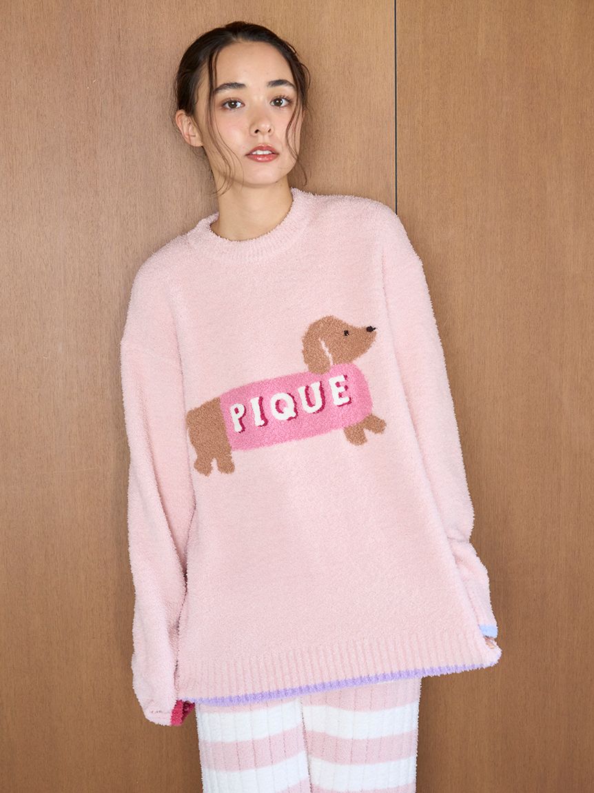 ベビモコダックスフンドジャガードプルオーバー(ニットプルオーバー