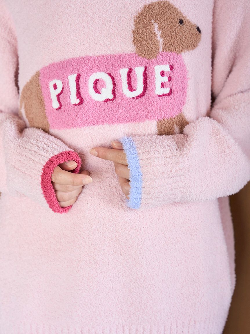 ベビモコダックスフンドジャガードプルオーバー(ニットプルオーバー