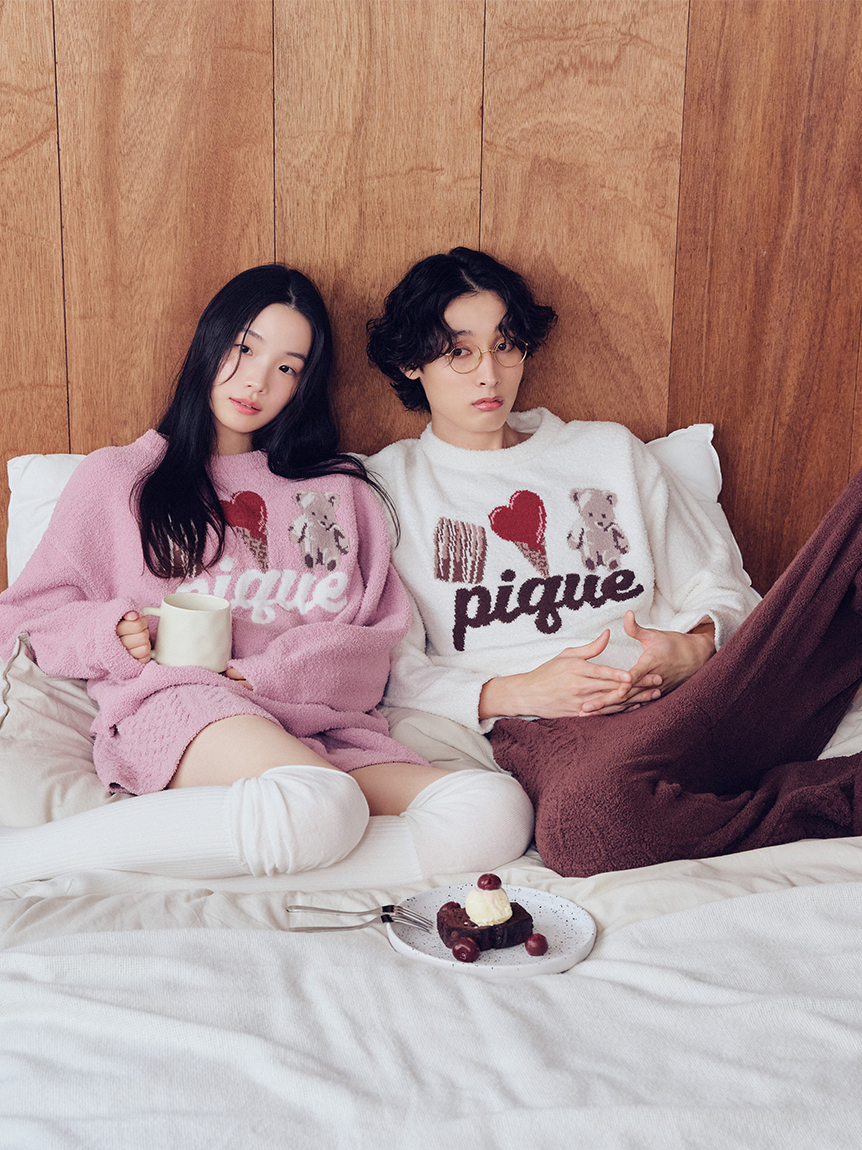 Valentine】ワンポイントジャガードプルオーバー(ニットプルオーバー