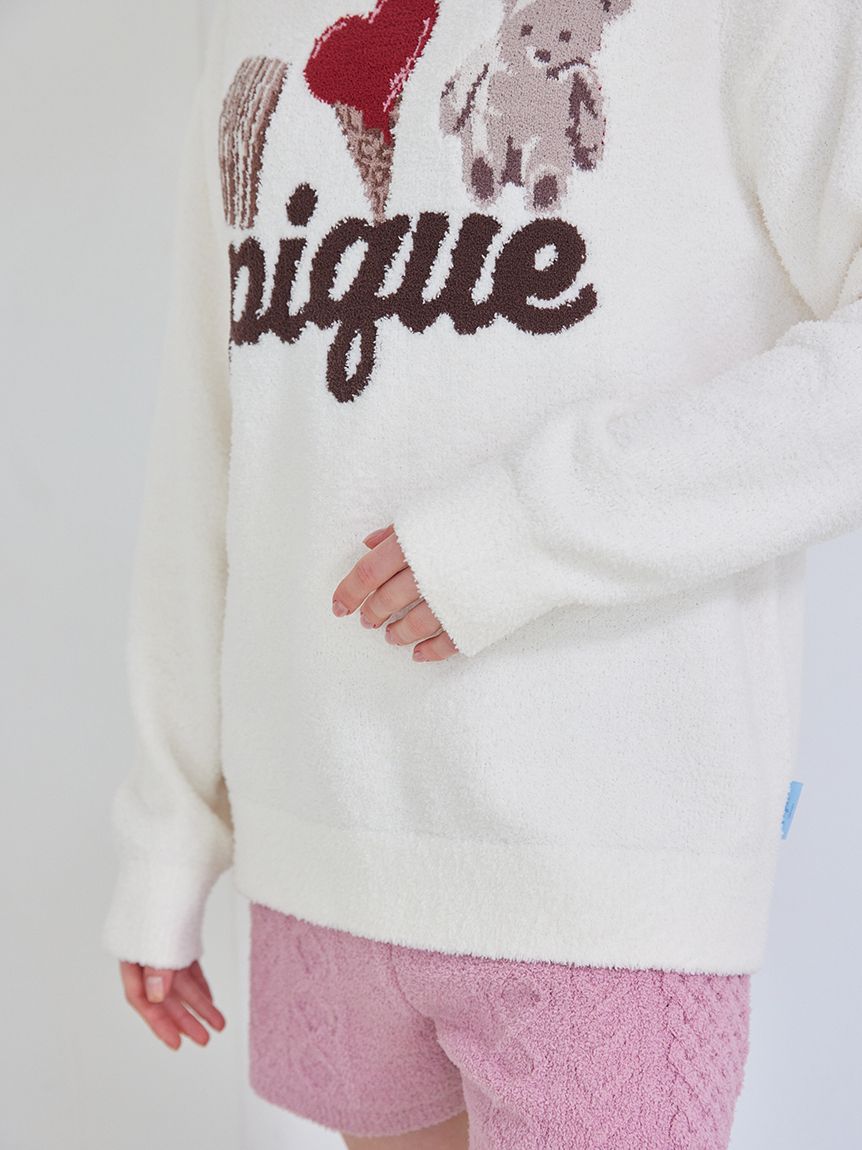 Valentine】ワンポイントジャガードプルオーバー(ニットプルオーバー