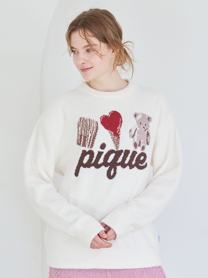 vwnsfwmygyさま ベビモコCATジャガードプルオーバー ピンク Amazon