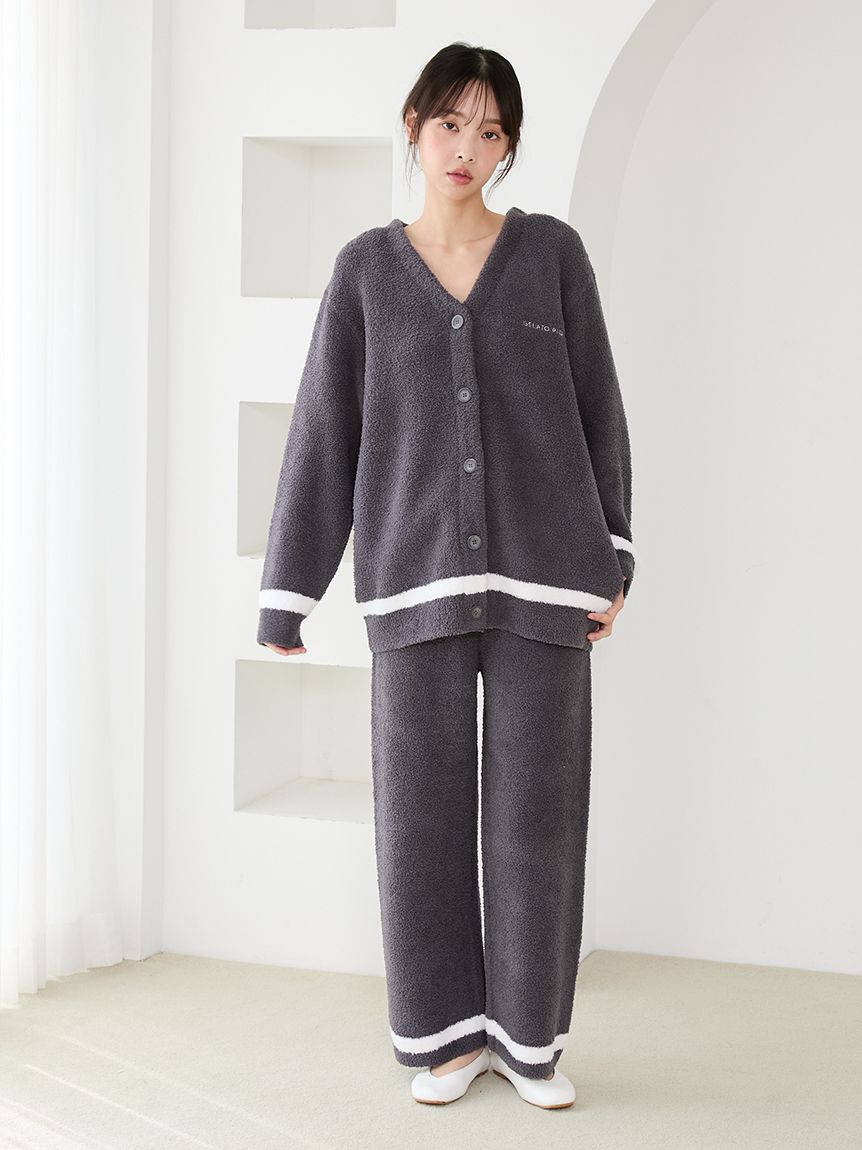 ベビモココットンプレーティングカーディガン(カーディガン・ガウン