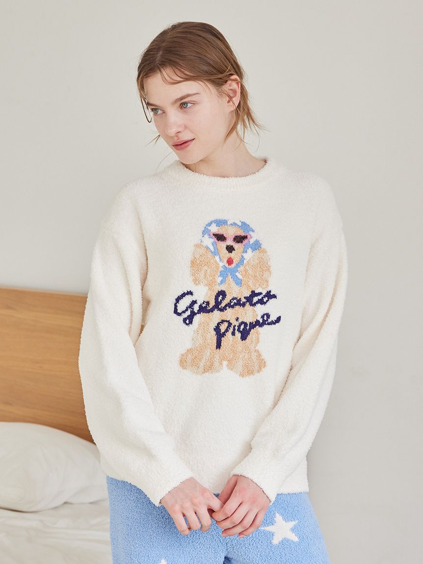 スカーフDOG ジャガードプルオーバー(ニットプルオーバー)｜ルーム