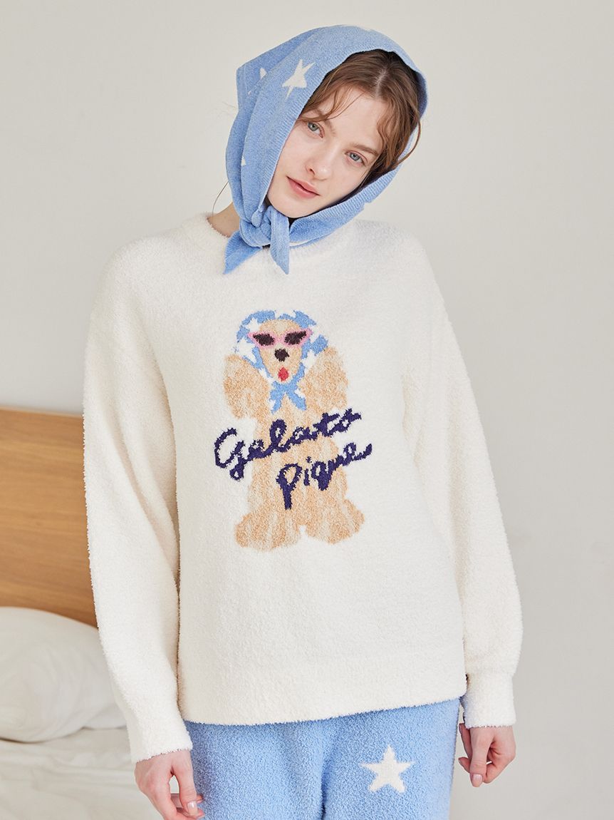 【新品未使用】ジェラートピケ♡スキーベアジャガードプルオーバー ミント ジェラートピケ gelato pique サマーベアジャガードプルオーバー （MNT
