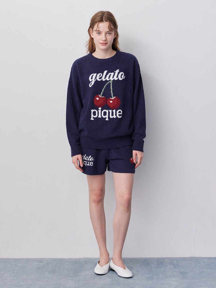 ONLINE限定カラーあり】ベビモコチェリージャガードプルオーバー