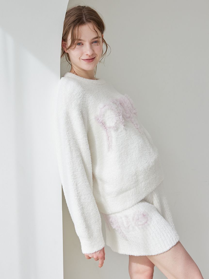 フリルロゴプルオーバー(ニットプルオーバー)｜ルームウェア・パジャマ