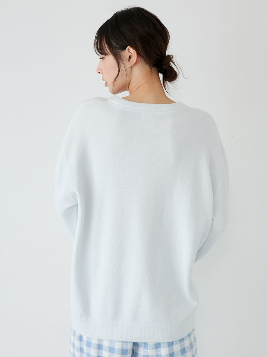 【新品】ジェラピケ ロゴプルオーバー&チェックショートパンツセット ピンク gelato pique（ジェラートピケ） WhiteDay ロゴプルオーバー&チェック