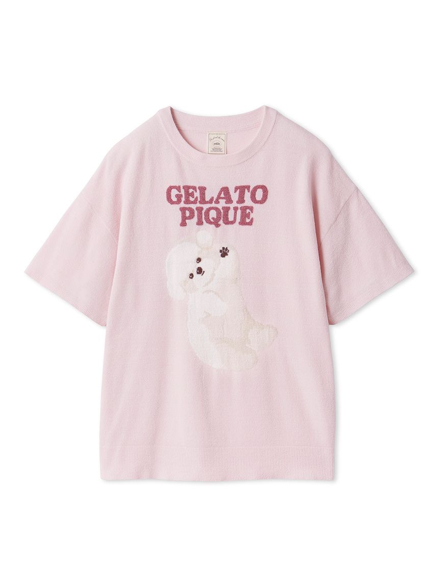 新品未使用！ジェラピケお好きな方に⭐︎ ビションジャガードプルオーバーピンク gelato pique - 新品 ジェラートピケ モチーフジャガードプルオーバー
