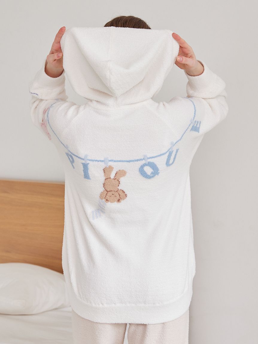 エアリーモコウォッシングアニマルジャガードパーカ(パーカ)｜ルーム