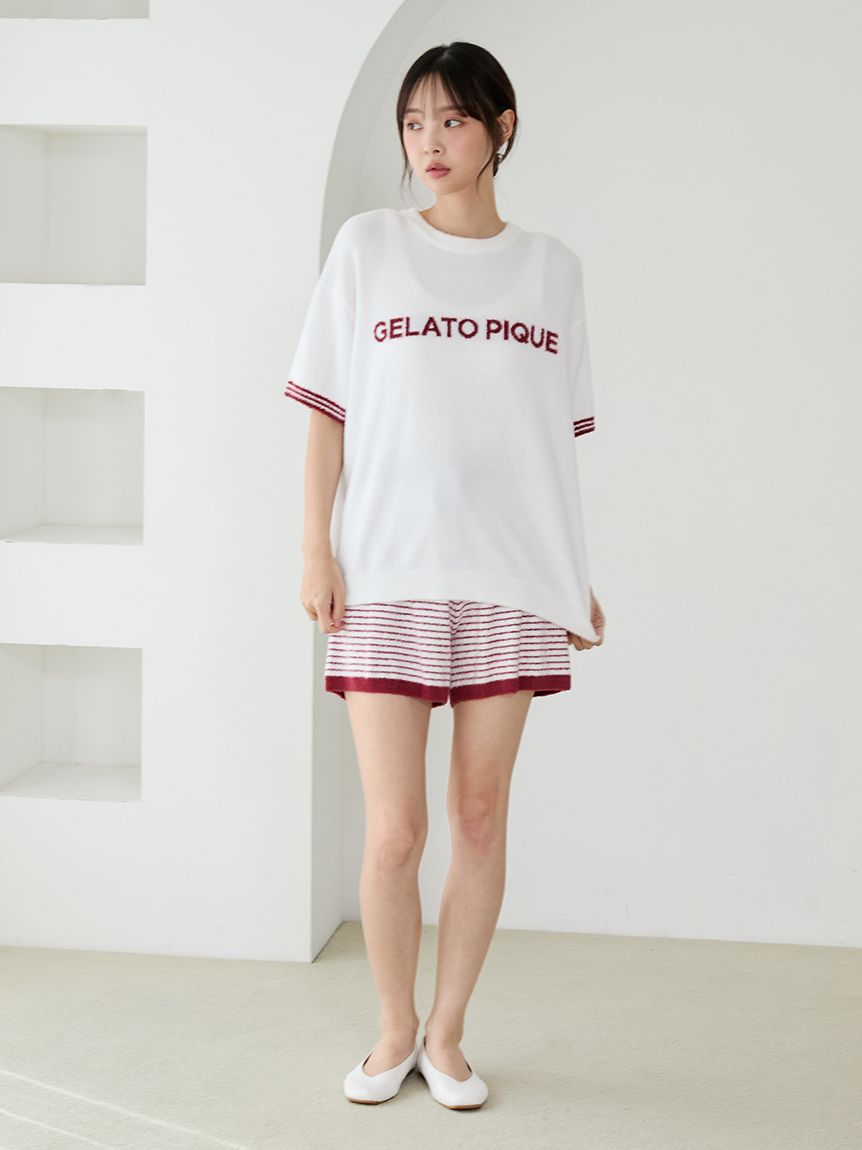 スムーズィーロゴジャガードプルオーバー&ショートパンツセット(ニット