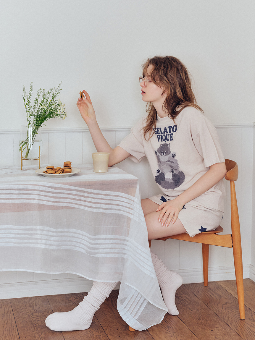 ONLINE限定】ドッグジャガードプルオーバー&ショートパンツセット