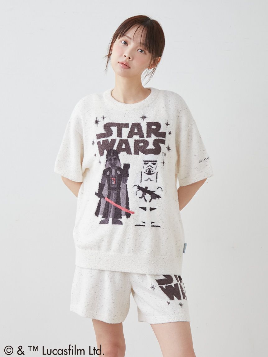 新品　ジェラートピケ　星柄ルームウェアセット スター柄　スムーズィー STAR WARS】【レディース】スムーズィーキャラクタージャガードプル