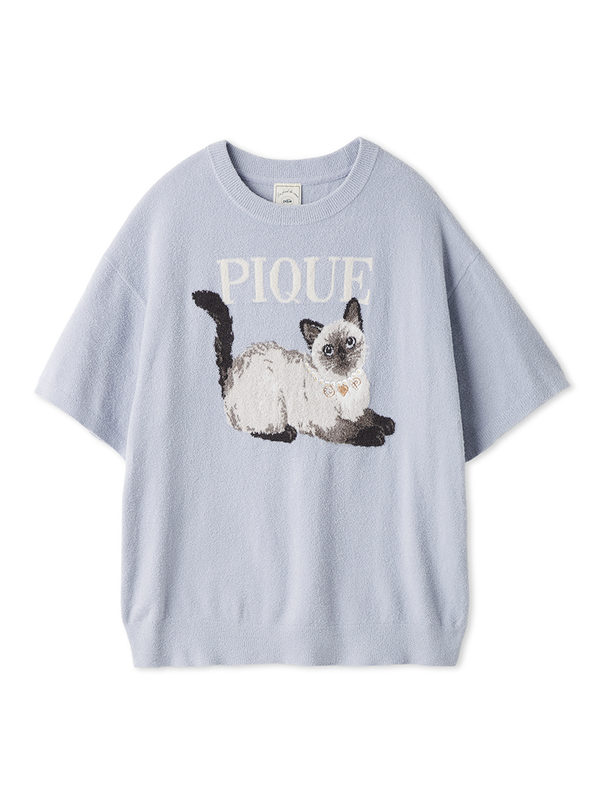 ファッションCATS&DOGSジャガードプルオーバー(ニットプルオーバー