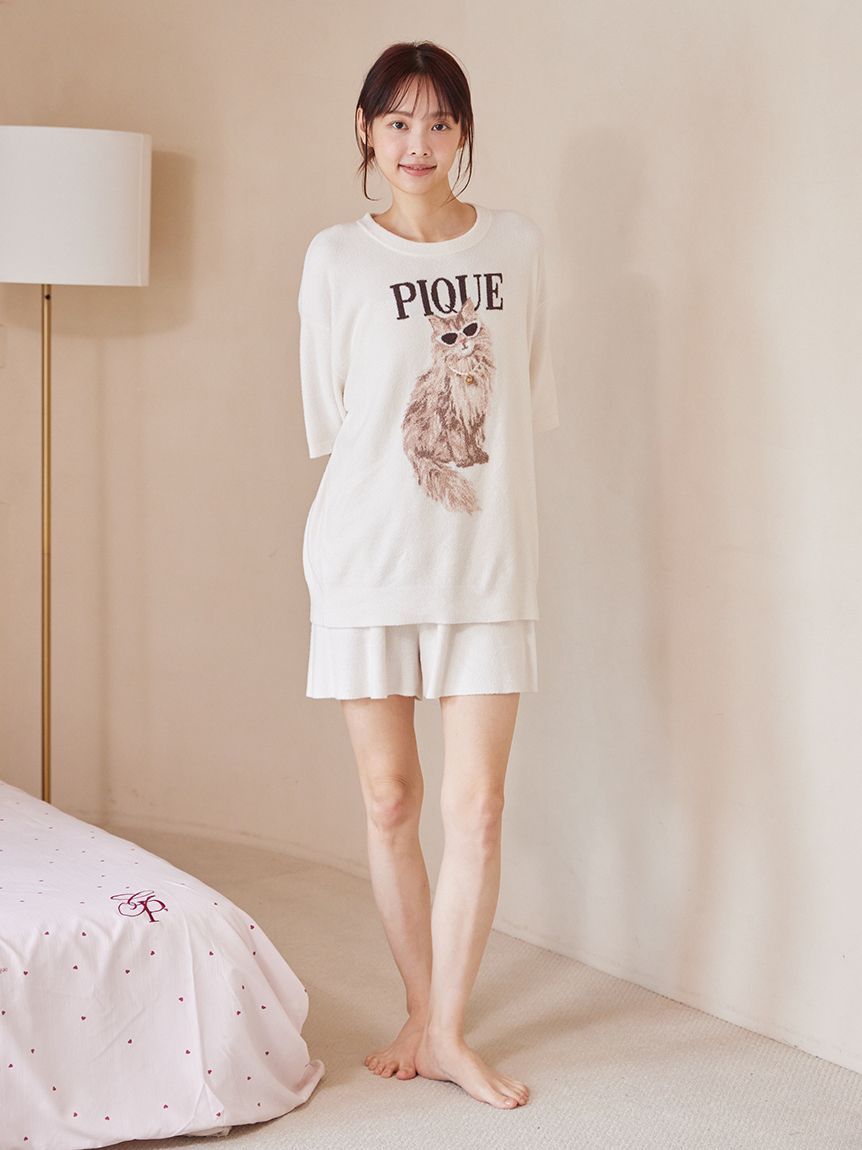ONLINE限定】ファッションCATS&DOGS ジャガードプルオーバー&細リブ