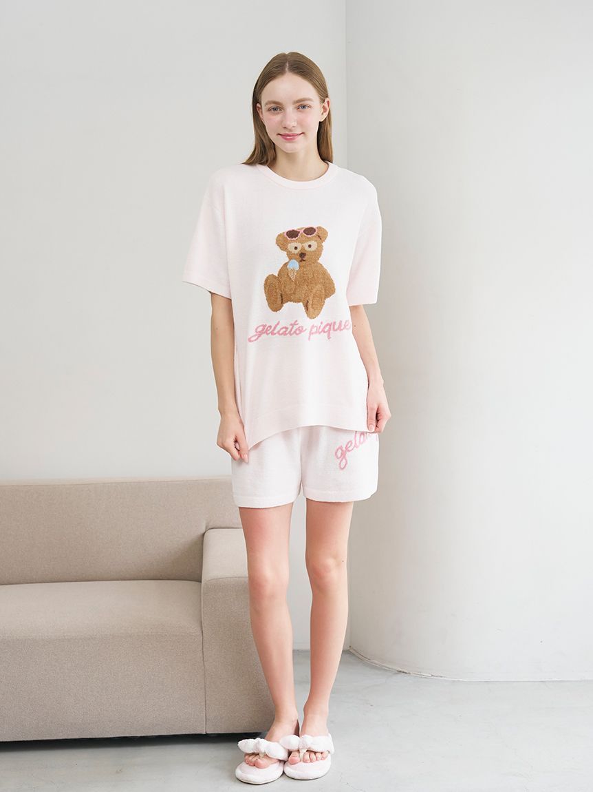 gelato pique エアモコ小花ジャガードプルオーバー&ショートパンツ SESAME STREET】エアリーモコジャガードプルオーバー&ショートパンツ