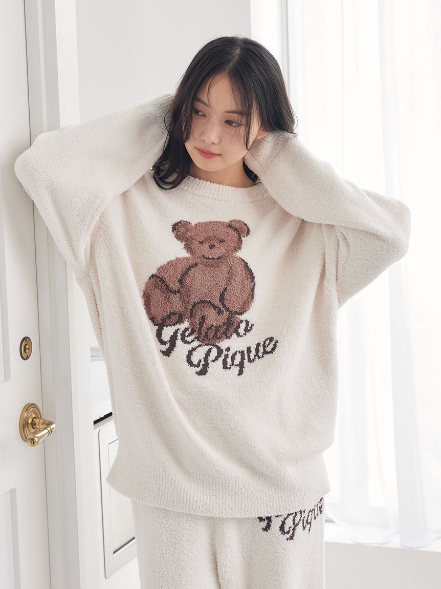 ONLINE限定】ベビモコベアジャガードプルオーバー&ロングパンツセット