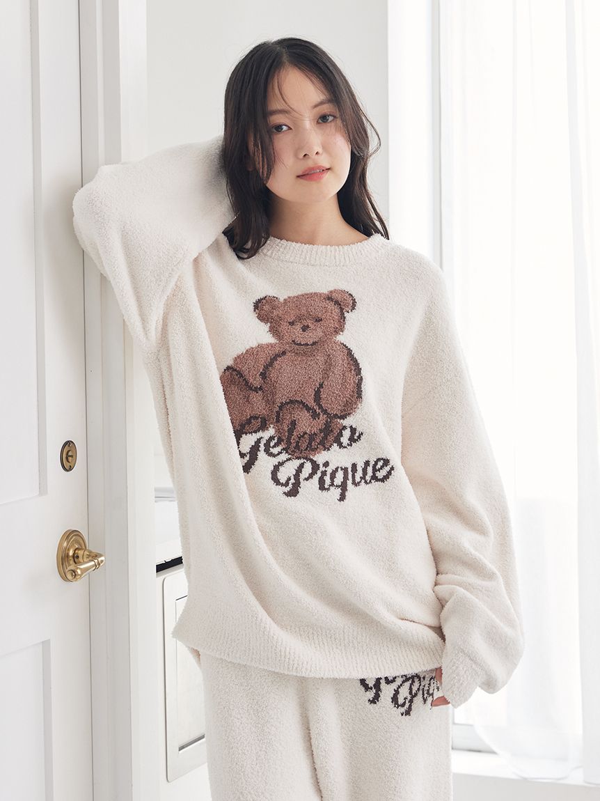 ONLINE限定】ベビモコベアジャガードプルオーバー&ロングパンツセット