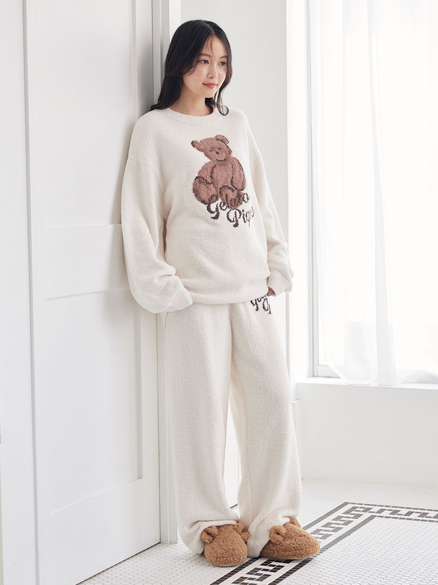 ONLINE限定】ベビモコベアジャガードプルオーバー&ロングパンツセット