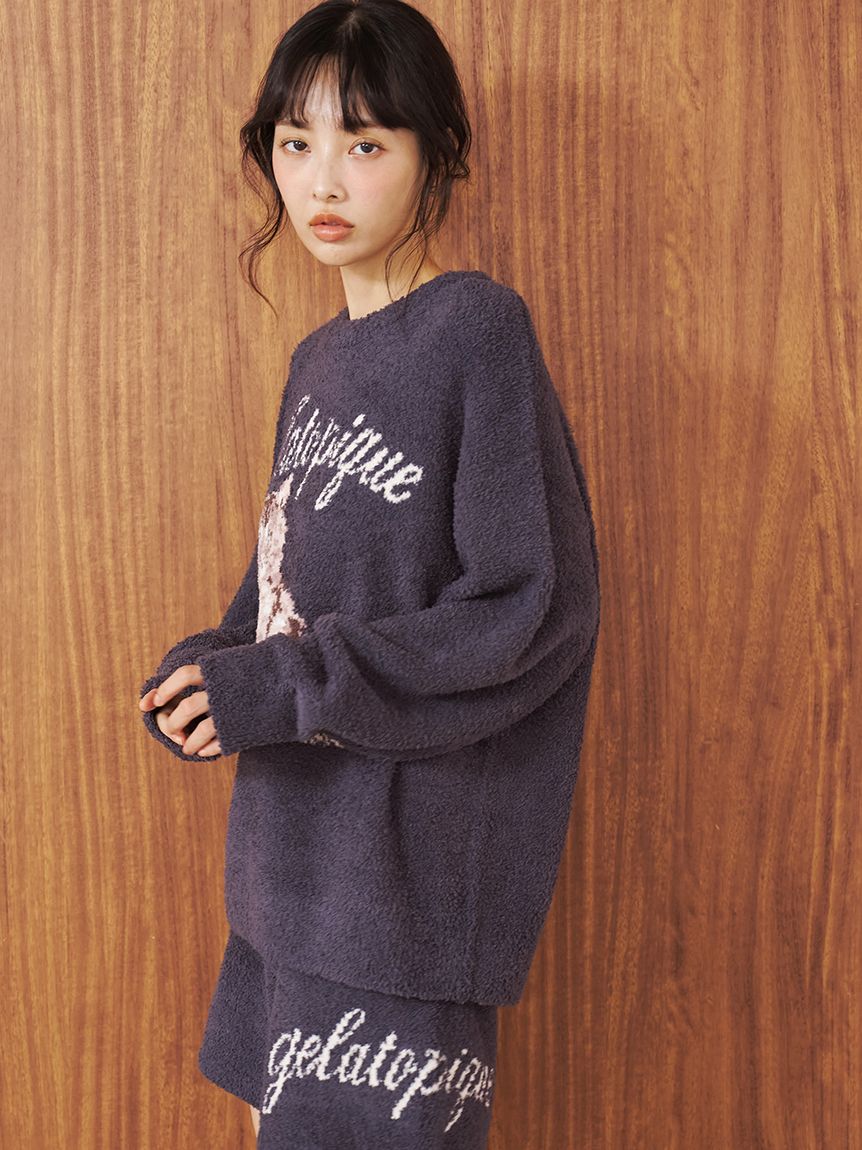 ONLINE限定】ベビモコキャットジャガードプルオーバー&ショートパンツ