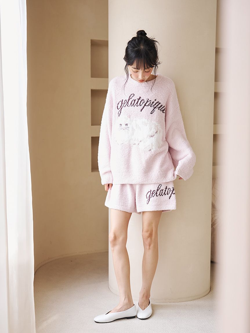 ONLINE限定】ベビモコキャットジャガードプルオーバー&ショートパンツ