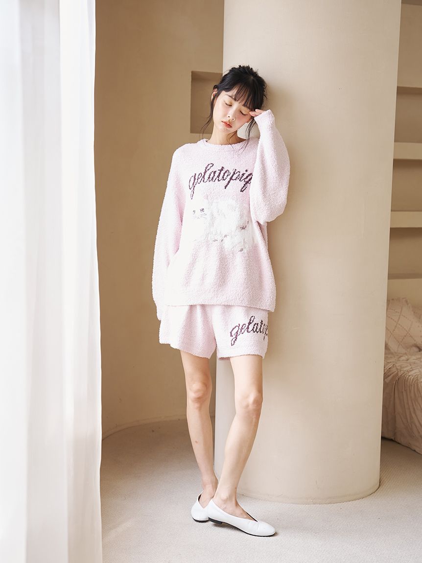 ONLINE限定】ベビモコキャットジャガードプルオーバー&ショートパンツ