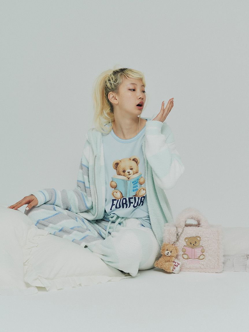 FURFUR×gelato pique】ベビモコボーダーミックスパーカー(パーカ