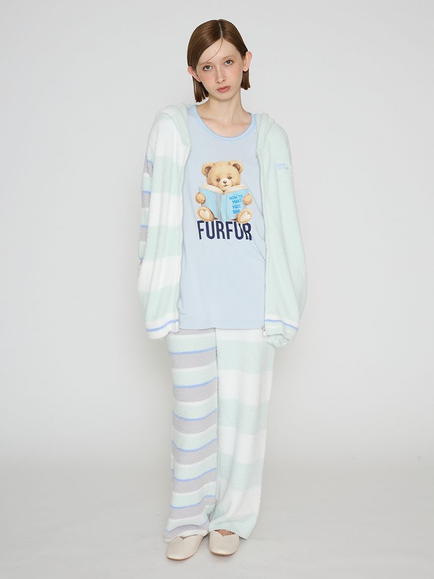 FURFUR×gelato pique】ベビモコボーダーミックスパーカー(パーカ