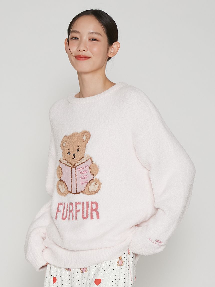 FURFUR×gelato pique】パウダーベアジャガードプルオーバー(ニットプル